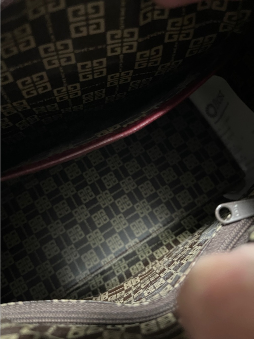 Givenchy Deep Red Monogram Top Handle Satchel authentic - Picture 12 of 14